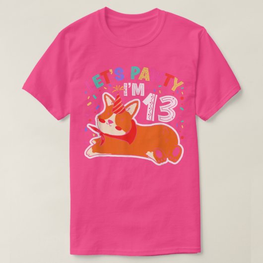 レッツポーティIm 1313th誕生日コージドッグ Tシャツ (デザイン正面)