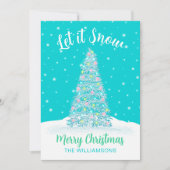 レッツユウティール(緑がかった色)アクア飾クリスマスツリー シーズンカード (正面)