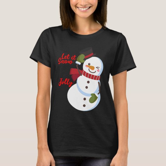 レッツユノーすてき雪だるま Tシャツ (正面)