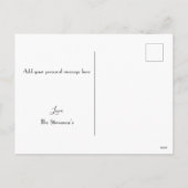 レッツユノー雪だるま モダン シーズンポストカード (裏面)