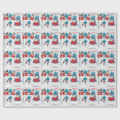 レッツユンスノー漫画雪だるま ラッピングペーパー (フラット)