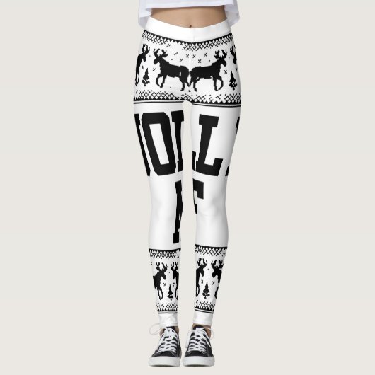 レッツライトクリスマスクリスマスイブパーティー男性へWome レギンス (正面)