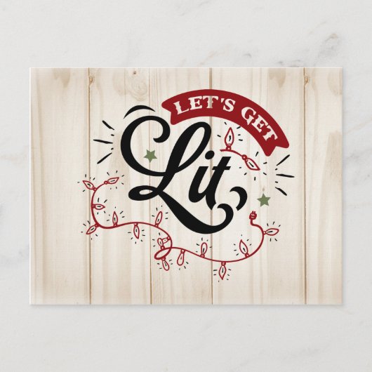 レッツライトクリスマスパーティー招待状 | ポストカード (正面)