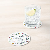 レッツライトクリスマスライトリース ラウンドペーパーコースター (インサイチュ)