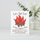 レッツライトドキャンプレバチュラーパーティスタグドキャンプキャンプ インビテーションポストカード (スタンド正面)