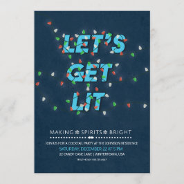 レッツライトホリデーカクテルパーティー招待状 招待状