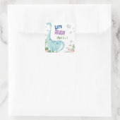 レッツルーディノパーティー子供の誕生日 スクエアシール (バッグ)