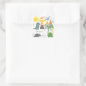 レッツルーディノパーティー子供の誕生日 スクエアシール (バッグ)