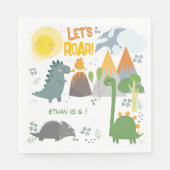 レッツルーディノパーティー子供の誕生日 スタンダードランチョンナプキン (正面)