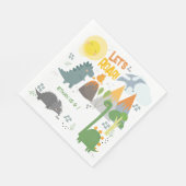 レッツルーディノパーティー子供の誕生日 スタンダードランチョンナプキン (角)