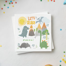 レッツルーディノパーティー子供の誕生日 スタンダードランチョンナプキン