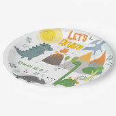 レッツルーディノパーティー子供の誕生日 ペーパープレート (アングル)