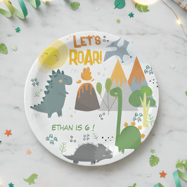 レッツルーディノパーティー子供の誕生日 ペーパープレート