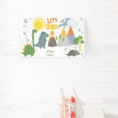 レッツルーディノパーティー子供の誕生日 横断幕 (インサイチュ)