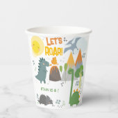 レッツルーディノパーティー子供の誕生日 紙コップ (正面)