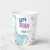 レッツルーディノパーティー子供の誕生日 紙コップ (正面)