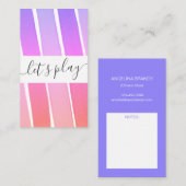 レッツレインボー遊プ遊びだてママ呼び出しカード コーリングカード (正面/裏面)