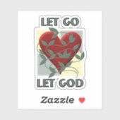 レッツレッツレッツゴッドリカバリースローガン引用文赤いハート シール (シート)