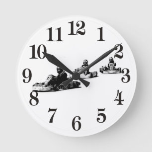 レッツレース!- Go Kart RacersRound Clock ラウンド壁時計