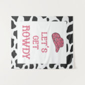 レッツロウディーバチェロレッテ牛タペストリー タペストリー (正面(横))