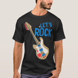 レッツロックタロックアンドロールレトロ80s音楽女性 tシャツ