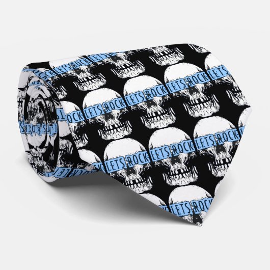 レッツロックネックタイスカル ネクタイ (ロール)