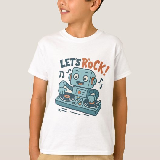 レッツロックロボット Tシャツ (正面)