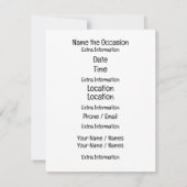 レッツロックンロール 招待状 (裏面)