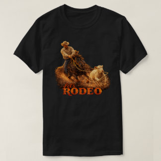 "レッツロデオ" カーフローパーTシャツ Tシャツ