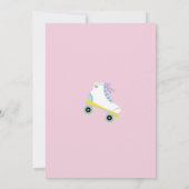 レッツローラースケ転がートガールズピンクパーティー招待状 招待状 (裏面)