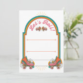 レッツローラ転がースケートで滑るパーティーレトロ 招待状 (スタンド正面)