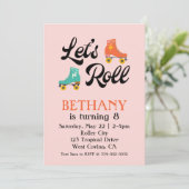 レッツロー転がラスケート誕生日招待状 招待状 (スタンド正面)