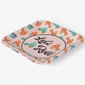 レッツロー転がラスケート誕生日紙プレート ペーパープレート (傾斜あり)