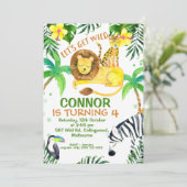 レッツワイルド誕生日招待状 招待状 (スタンド正面)