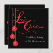 レッツ祝カスタムクリスマスパーティの招待状 招待状 (正面/裏面)