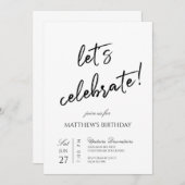 レッツ祝パーティー 招待状 (正面/裏面)