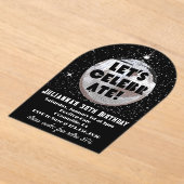 レッツ祝レトロ80s誕生日 アクリル招待状 (レイダウン)