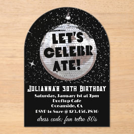 レッツ祝レトロ80s誕生日 アクリル招待状