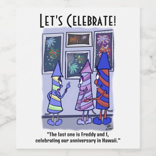 レッツ祝ー ワインラベル (シングルラベル)