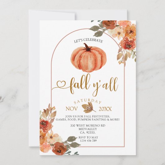 レッツ祝秋イオールボーホアーチハーベストパーティー 招待状 (正面)