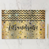 レッツ祝金ゴールドブラックスターズ紙ランチョンマット ペーパーパッド (インサイチュ)