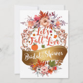 レッツ秋インラブオータムフローラブライダルシャワー 招待状 (正面)