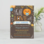 レッツ秋インラブパンプキンベビーシャワー招待状 招待状 (スタンド正面)