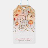 レッツ秋インラブブライダルシャワー紅葉 ギフトタグ (裏面)