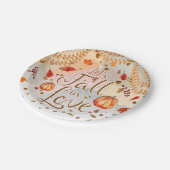 レッツ秋インラブブライダルシャワー紅葉 ペーパープレート (アングル)