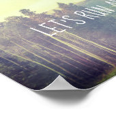 レッツ走の引用文の山の風景 ポスター (角)