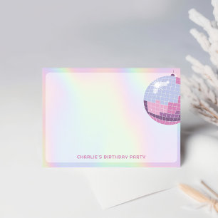 レッツ転がおもしろいレトロローラースケートで滑る女子誕生日 ノートカード