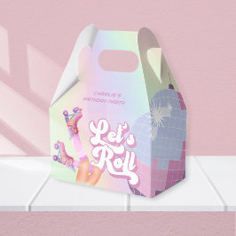 レッツ転がおもしろいレトロローラースケートで滑る女子誕生日 フェイバーボックス