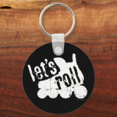 レッツ転がー（ローラーホッケー） キーホルダー (正面)
