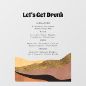 レッツ透明飲ボホおもしろいの結婚バー ウィンドウサイン (シート)